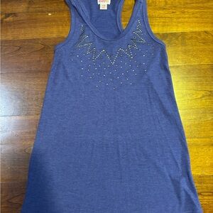 Mossimo Supply Co. Blue Tank Top with Studded Design